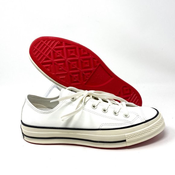 Converse Womens Patent Synthetic Leather White Low Top Sneaker AUTHENTIC 162439C - Picture 4 of 12